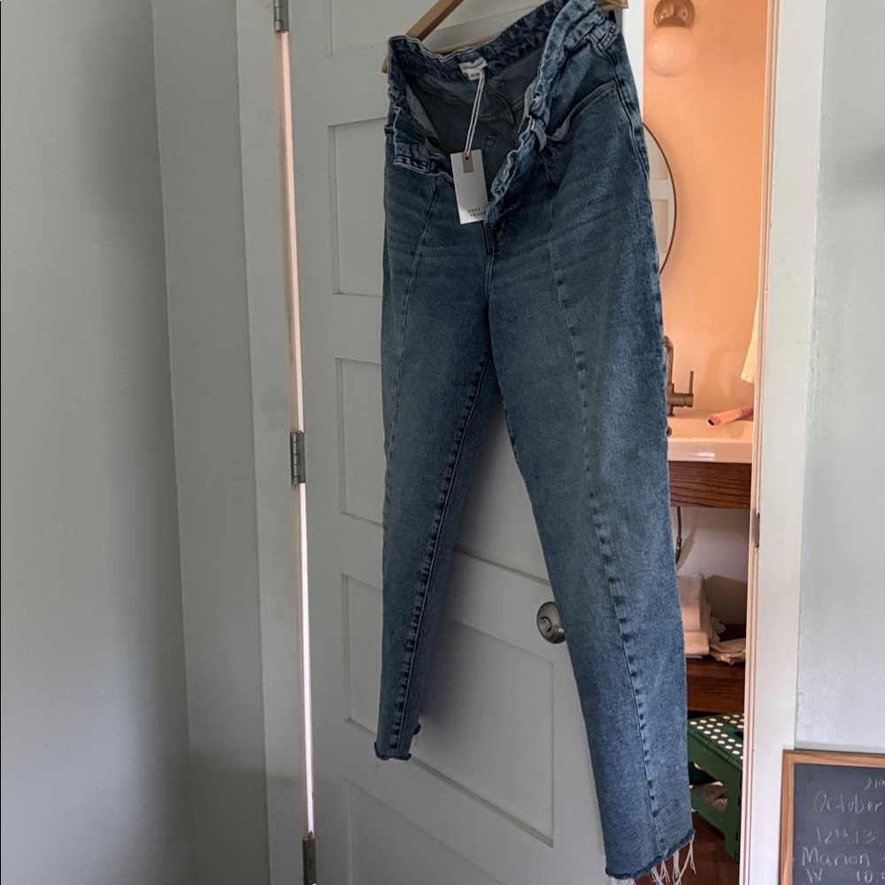 Good American Women's GOOD BOY STRAIGHT Denim JEANS in Indigo678
